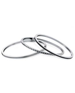 stainless steel white zirconia bangle bracelets 1 4 ct t w $ 130 00