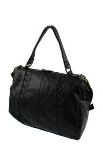 Matt Nat New Karen Black Studded Frame Tote Handbag Large BHFO