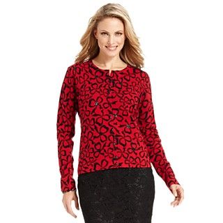Charter Club Bow Print Sequin Cardigan & Lace Pencil Skirt   Womens