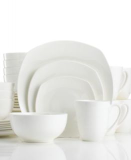 White Elements Dinnerware, Hampton Square 42 Piece Set   Casual