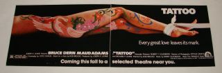 1981 Two Part Movie Ad Tattoo Maud Adams