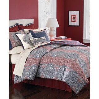 Martha Stewart Collection Bedding, Palace Blockprint 6 Piece Comforter