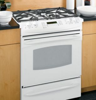 Profile WHITE 30 GAS Slide In Dual Fuel Convection Range P2S975WEMWW