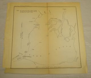1853 Survey Map of Lake St Clair Michigan