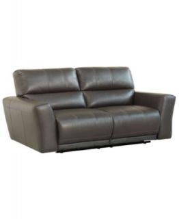 Gino Leather Reclining Sofa, Power Recliner 82W x 40D x 38H