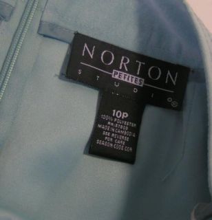 Norton McNaughton Light Blue Microfiber Fabric Skirt New Womens Size