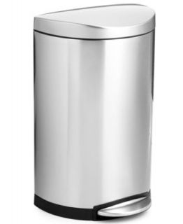 simplehuman Deluxe Semi Round Step Trash Can, 40 Liter