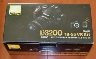 New Nikon D3200 DSLR Camera Kit 18 55mm F 3 5 5 6 AF s DX VR Nikkor