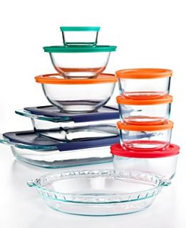 Pyrex Food Storage Containers, 19 Piece Bake and Store Set with