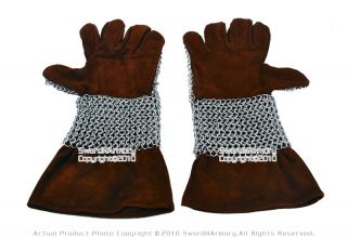 Medieval Knight Chainmail Gloves Armor Gauntlet LARP