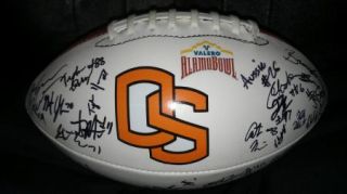 2012 Oregon State St Beavers team signed ALAMO BOWL football  CERT
