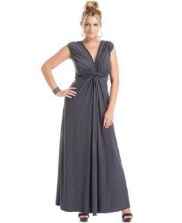 Love Squared Plus Size Dress, Sleeveless Knotted Maxi