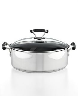 Circulon Contempo Stainless Steel Covered Wide Stockpot, 7.5 Qt.