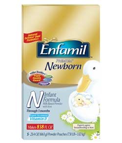 Enfamil PREMIUM Newborn provides the nutrients needed for your babys
