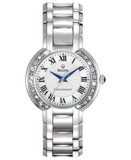 Bulova Watch, Womens Precisionist Diamond Accent Stainless Steel