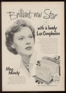 1949 Meg Mundy Photo Lux Soap Print Ad