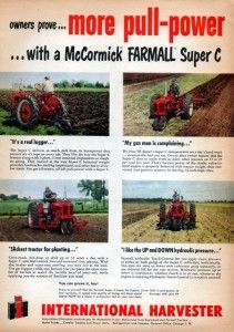 1953 McCormick Farmall Super C Tractor Original Color Ad