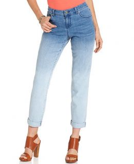 Style&co. Jeans, Curvy Fit Ex Boyfriend Straight Leg, Ombre Wash