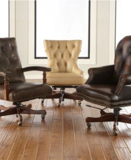 Leather Swivel Home Office Chairs (Brennan, Hamilton & Harrison)