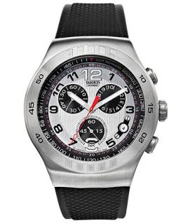 Swatch Watch, Mens Swiss Chronograph Style Driver Black Textured