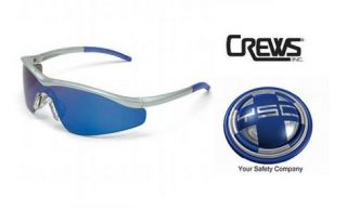 Pair Crews T1148B Triwear Safety Glasses Steel Frame Blue Diamond