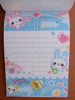 San x Cherry Berry Rabbits Memo Pad 100 Sheets