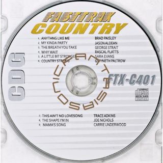 Country Music Karaoke CD Fast Trax FTX 402 CDG 2011 Artist Songs Paper