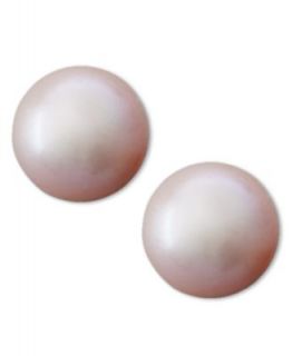 Belle de Mer Pearl Earrings, 14k Gold Pink Cultured Freshwater Pearl