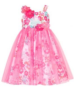 Rare Editions Girls Dress, Little Girls Floral Shantung Party Dress