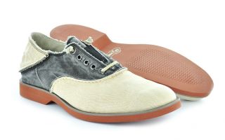 New Sperry Mens Shoes Laceless Boat Ox Saddle Shoe Khaki Black 0537357