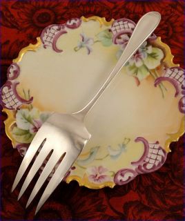 Serving Meat Fork 1910 Sheraton Arts Crafts by Oneida Community Silver