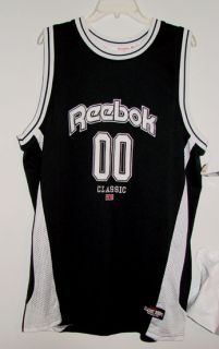 Basketball Jersey Authentic Classic Hoops Black White L