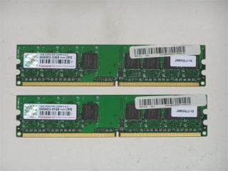 transcend jm800qlu 2gb 2x1gb ddr2 667mhz pc2 5300 desktop memory from