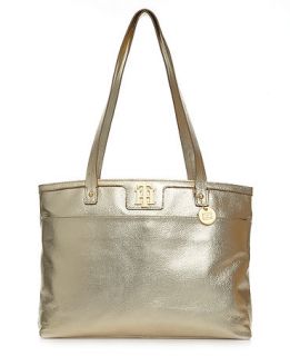 Tommy Hilfiger Handbag, Pebble Leather Polished Tote   Handbags