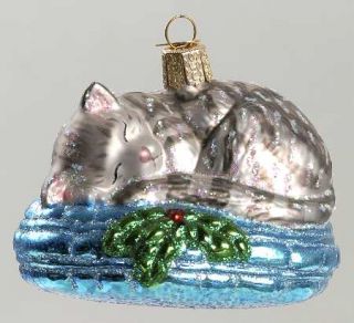 Merck Familys Christmas Ornament Tabby Cat Nap 7680828
