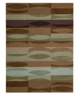 Nourison Area Rug, Elements ELE03 Brown 5 6 x 7 5