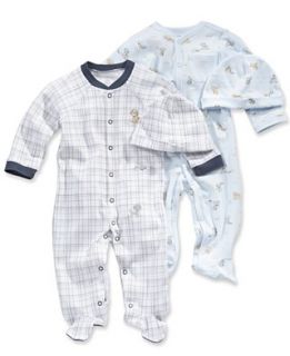 First Impressions Baby Set, Baby Boys Footed Coverall and Beanie