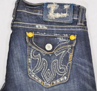 MEK Oaxaca Womens Bootcut Designer Jeans Dark Blue Size 30x34