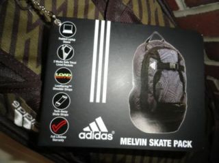Adidas Melvin Skate Pack Backpack Bag Bookbag Laptop Holder