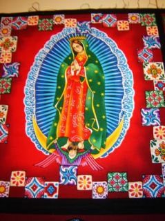 Fabric Enchanted Desert Virgin Mary of Guadalupe Mexico Panel