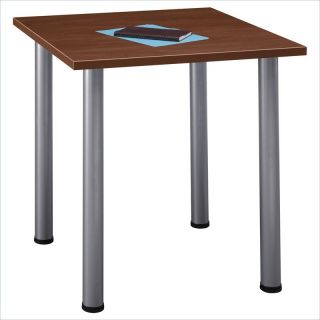 Bush Furniture Aspen Square w Wood Top Metal Legs Work Table