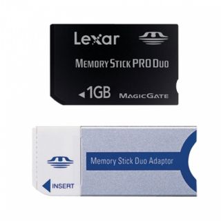 1GB Lexar Pro Duo Memory Stick Card with Adapter New 1g