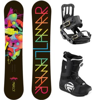 2013 Lamar Merlot 144cm Snowboard Salomon Bindings Flow Vega Boa Boots