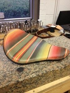 Rich Phillips Mexican Blanket Spring Solo Motorcycle Seat Chopper