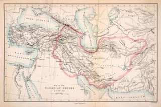 Map Sassanian Empire Iran Iraq Mesopotamia Sassanid Middle East