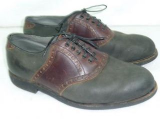 Mens FootJoy Classics 8 5 Eee Black Suede Saddle Shoes