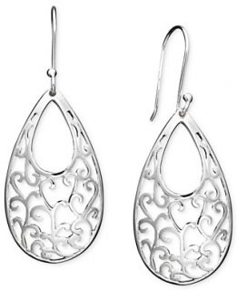 Giani Bernini Sterling Silver Earrings, Open Filigree Drop