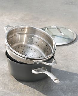 Calphalon Contemporary Nonstick Saucepan with Steamer Insert, 4.5 Qt.