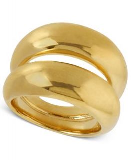 Robert Lee Morris Ring, Gold Tone Double Row Ring