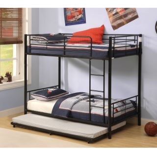 Univeral Black Twin Trundle Bed Pullout Metal Trundle